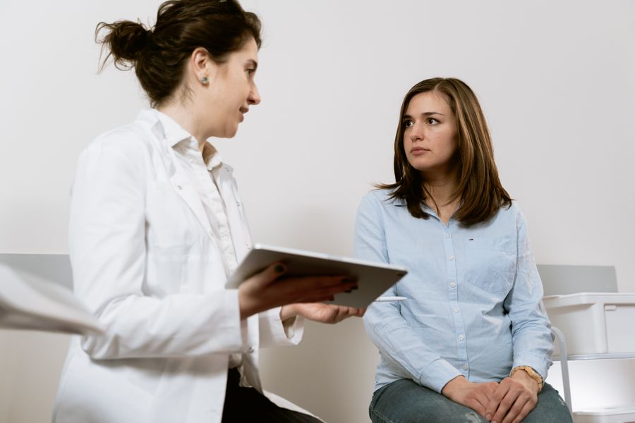 Medical professional working in a laboratory